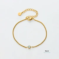 Gold Birthstone Bracelet