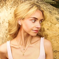 Coral Shell Hoops