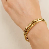 Lined Gems Bangle Bracelet