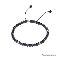 Braided Natural Crystal Bracelet (Depth of Blue)