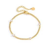 Gold Gem Chain Bracelet