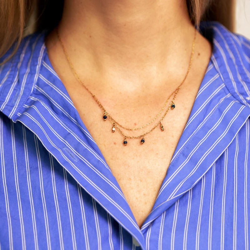 Layered Multi Beads Necklace