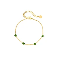 Enamel Heart Chain Bracelet