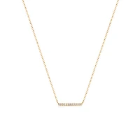 14k 12 Diamonds Bar Necklace