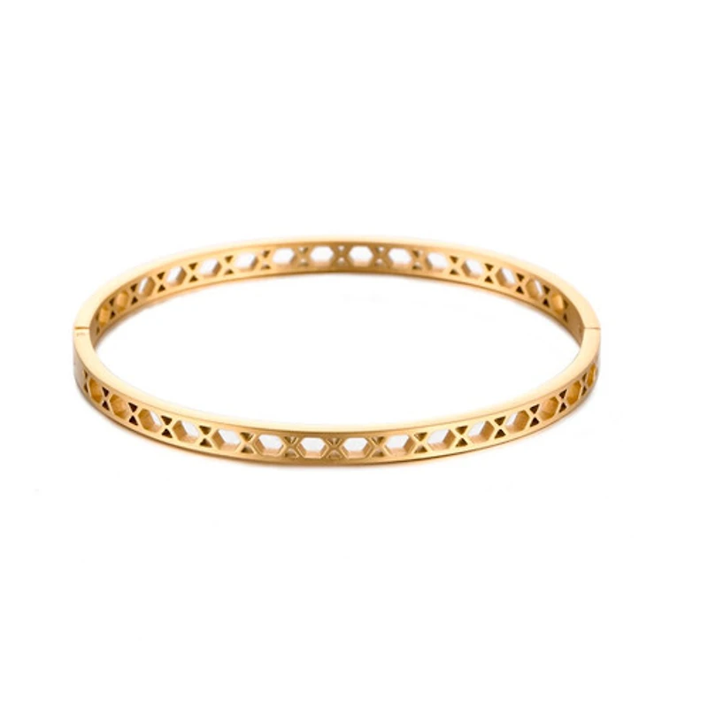 Hexagon Cutout Bangle
