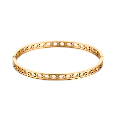 Hexagon Cutout Bangle