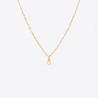 Gold Mini Pearl Pendant Necklace
