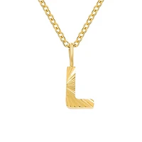 Patterned Initial Necklace (A-N)
