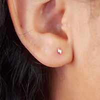 Diamond Baguette Studs