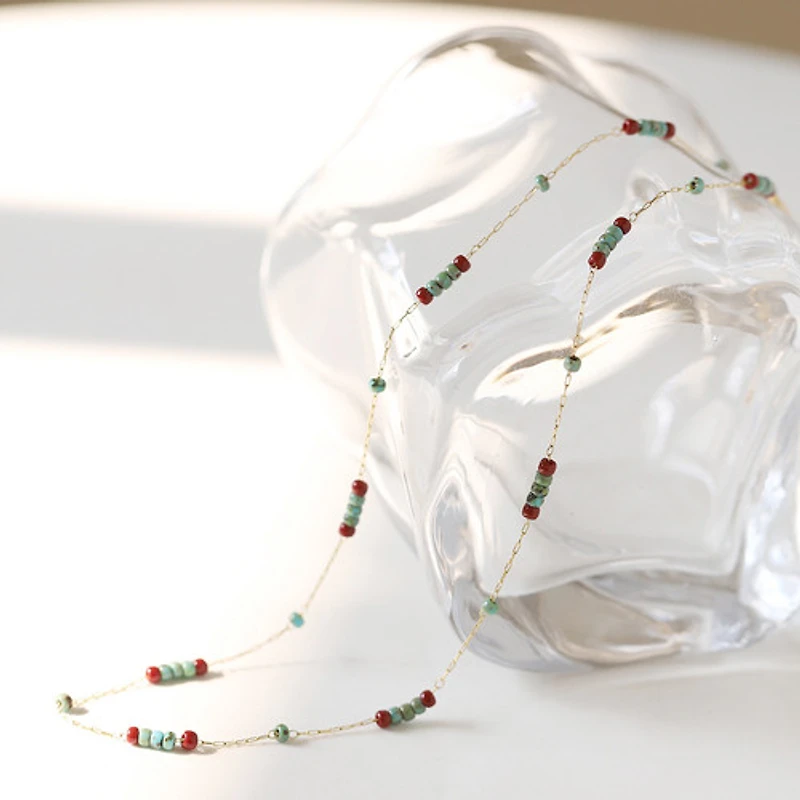 Earth-Tone Skinny Necklace