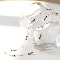 Earth-Tone Skinny Necklace