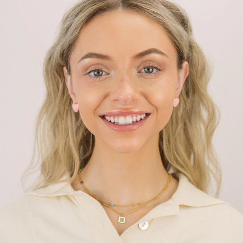 Multi Enamel Asymmetrical Necklace