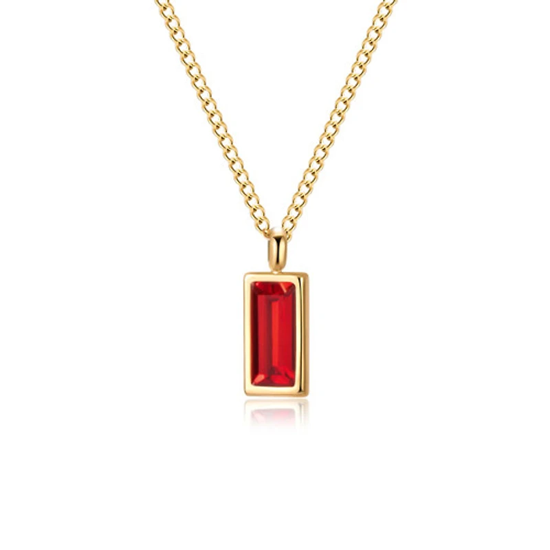 Long Red Gem Necklace
