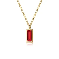Long Red Gem Necklace