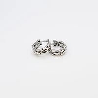 Steel Pineapple Patterned Hoops