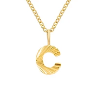 Patterned Initial Necklace (A-N)