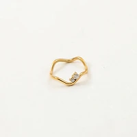 Dual Gem Wave Ring
