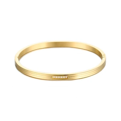 Lined Gems Bangle Bracelet
