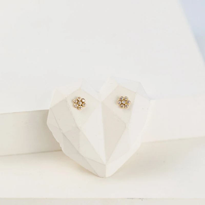 Gem Flower Studs