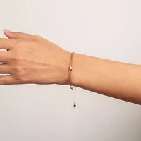Rose Gold Dual Layer Gem Bracelet