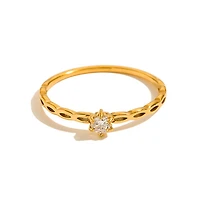 Cutout Gem Ring