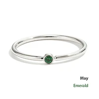 Steel Stackable Birthstone Ring
