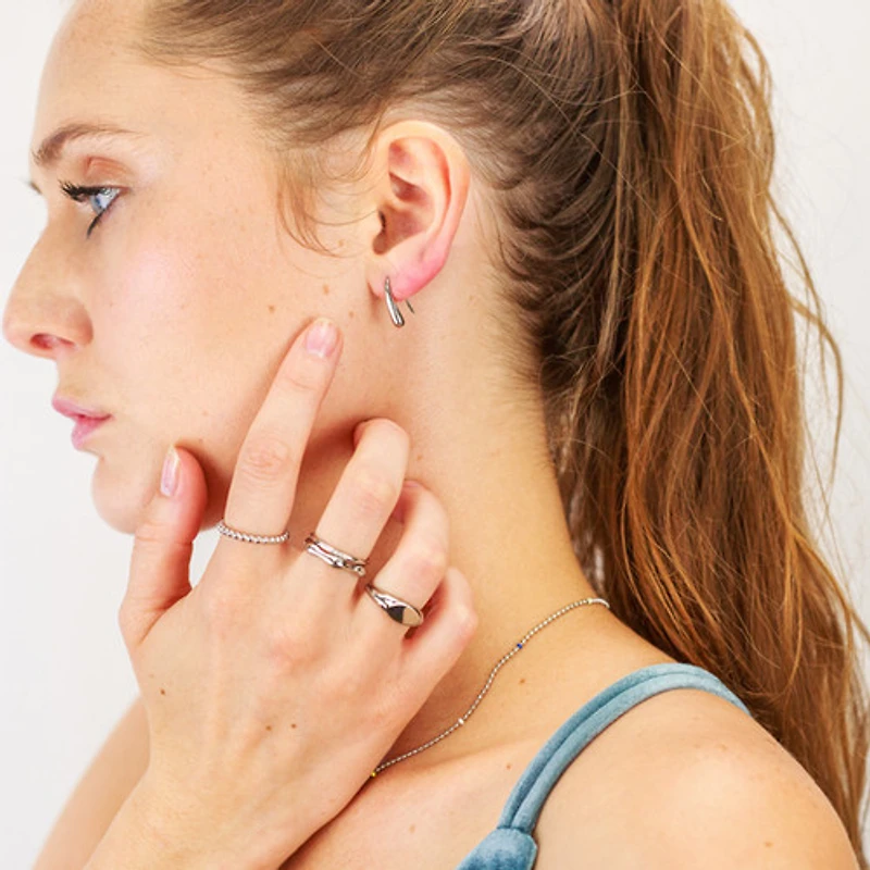 Steel Rain Drop Ear Climber