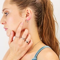 Steel Rain Drop Ear Climber