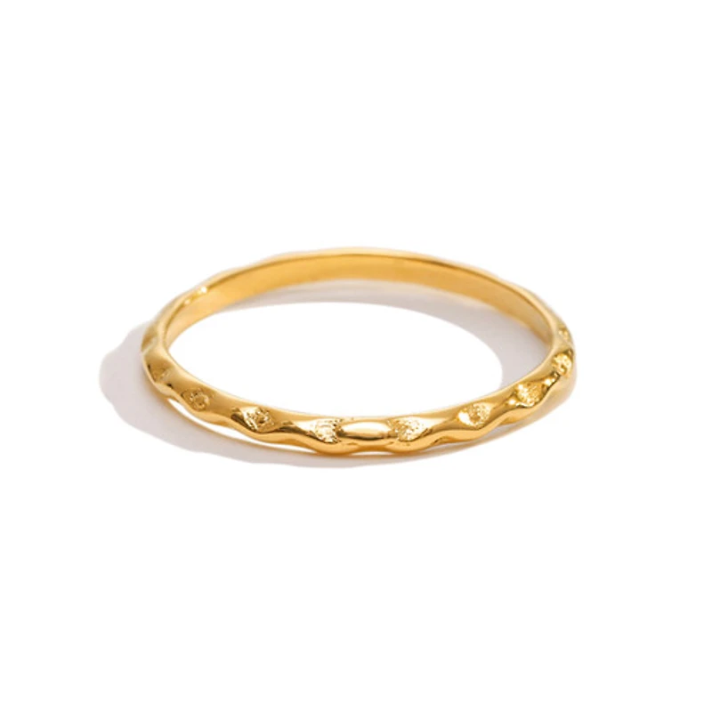 Thin Moon Surface Ring