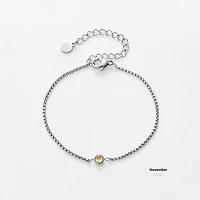 Steel Birthstone Bracelet