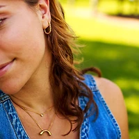 Gold Arched Bone Necklace
