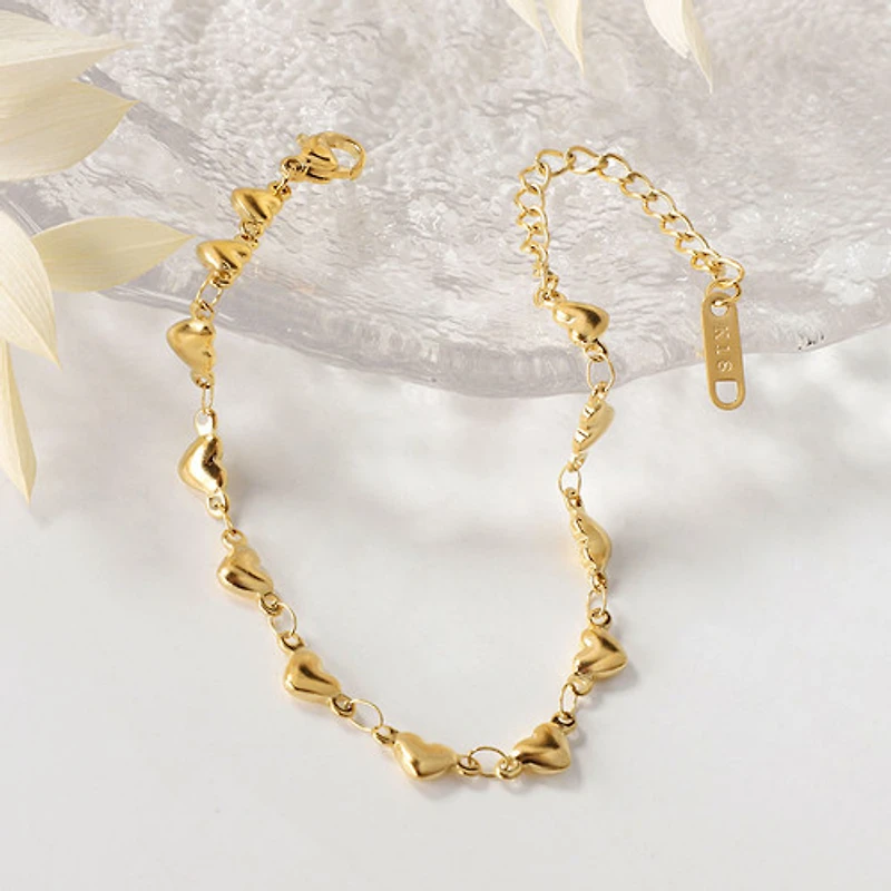 Solid Heart Chain Bracelet