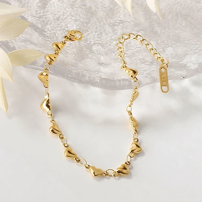 Solid Heart Chain Bracelet