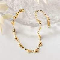 Solid Heart Chain Bracelet