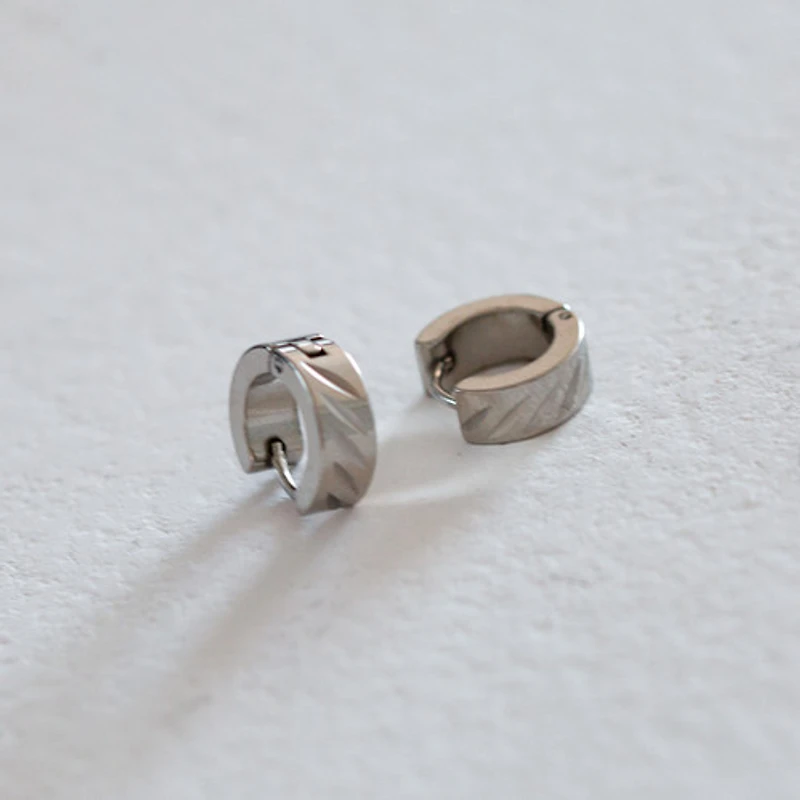 Willow Leaf Patterned Hoops