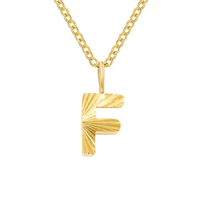 Patterned Initial Necklace (A-N)