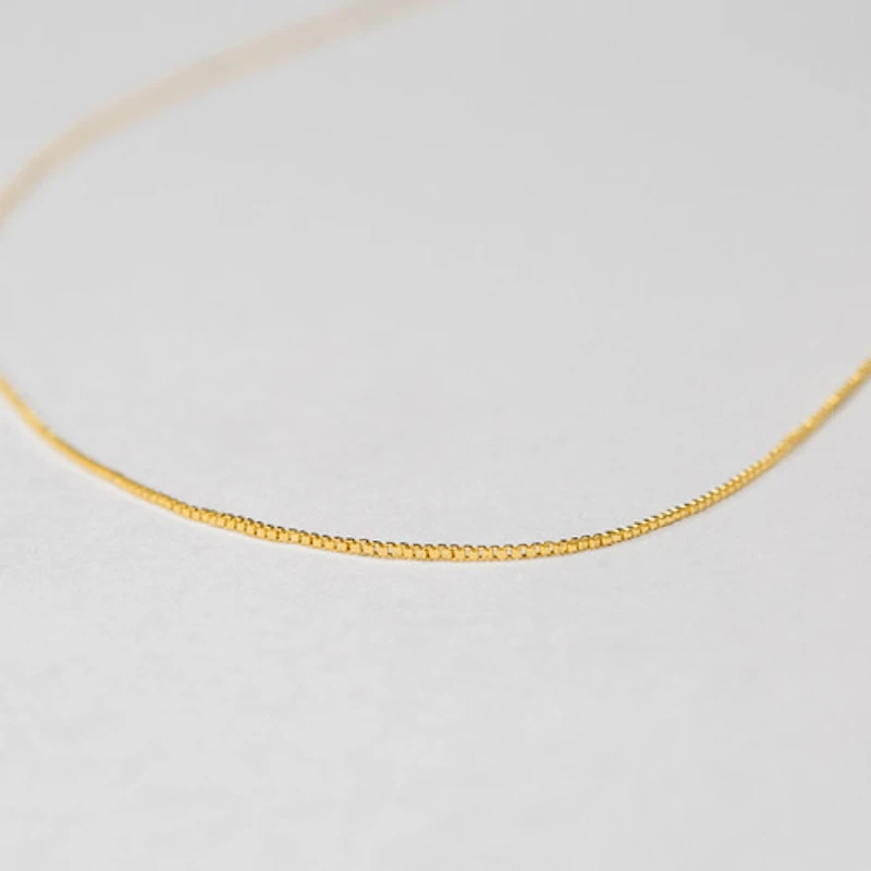 Thin Box Chain Necklace