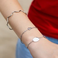 Steel Butterfly Gem Bracelet