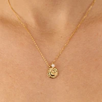 Coined Moon Pendant Necklace