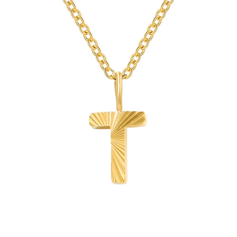 Patterned Initial Necklace (O-Z)