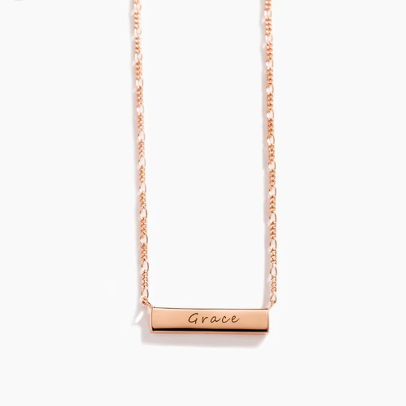 Large Engravable Bar Necklace