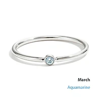 Steel Stackable Birthstone Ring