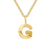 Patterned Initial Necklace (A-N)