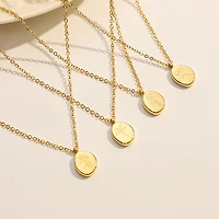 Gold Stone Birth Flower Necklace
