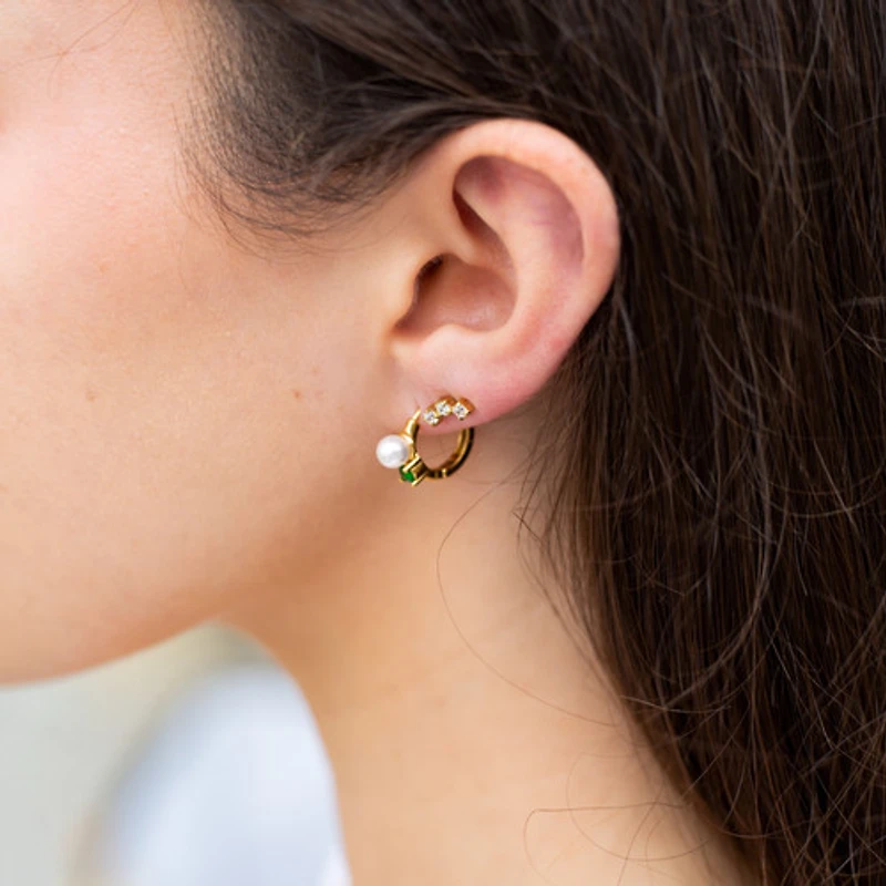 Curved Tri-Gem Studs