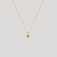 Gold Rose Pearl Necklace