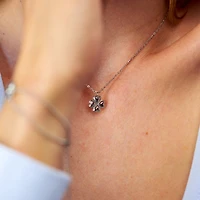 Steel Four Leaf Clover Necklace