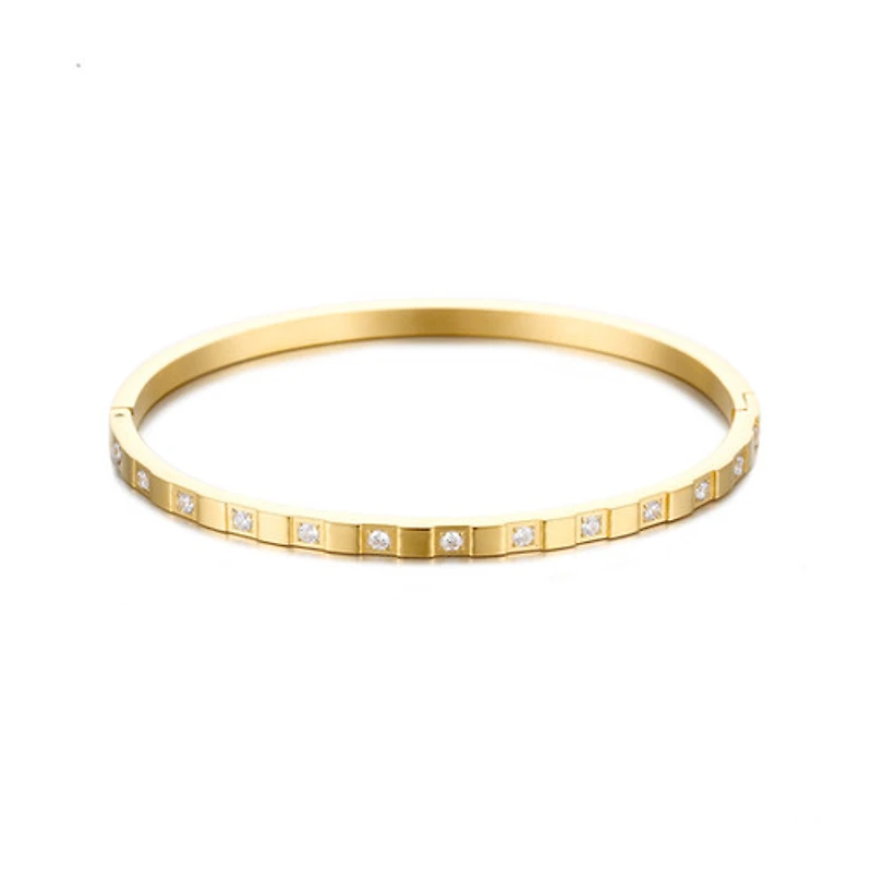 Gem Checkered Bangle Bracelet