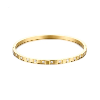 Gem Checkered Bangle Bracelet
