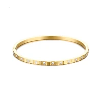 Gem Checkered Bangle Bracelet